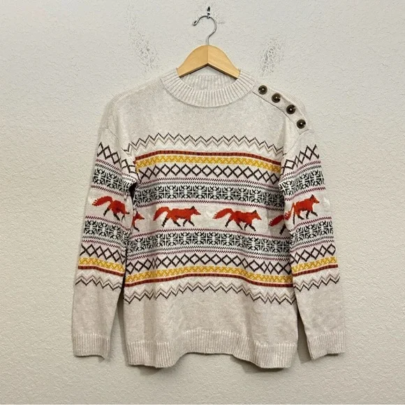 Talbots Fair Isle Fox Sweater - Picture 2 of 7